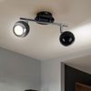LED Deckenleuchte, Chrom, Schwarz, bewegliche Spots, L 25 cm Bild 3