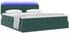 vidaXL Bett mit LED-Lichtleisten Dunkelgrün 180 x 200 cm Samt 3371636 Bild 3