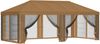 vidaXL Pavillon Dach mit Seitenwänden 6 x 3 m Beige Polyester 190 900410 Bild 2