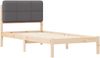 vidaXL Bettgestell mit gepolstertem Kopfteil Dunkelgrau 90 x 190 cm 878015 Bild 4