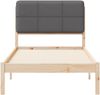 vidaXL Bettgestell mit gepolstertem Kopfteil Dunkelgrau 90 x 190 cm 878015 Bild 5