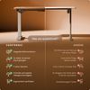 Desktronic HomePro Elektrisch höhenverstellbarer Schreibtisch 120x60cm Grau/Walnuss mit Memory-Funktion, Anti-Kollisions Technologie, USB-A und USB-C-Ladeanschlüssen Bild 5