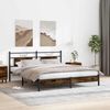 vidaXL Bettgestell ohne Matratze Räuchereiche 160x200 cm Holzwerkstoff 4106893 Bild 4