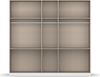 rauch Kleiderschrank; Drehtürenschrank WINNIPEG, 5-türig, 5 Spiegeltüren, 6 Schubkästen, Hochglanz alpinweiß/Eiche Halifax, 226x210x56xcm Bild 5