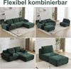 Leawin Sofa 2-Sitzer Sofa ohne Montage, Cordstoff, ergonomisch & platzsparend, Modulares Sofa mit 32D Polsterung für Wohnzimmer & kleine Räume Bild 4