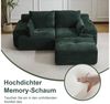 Leawin Sofa 2-Sitzer Sofa ohne Montage, Cordstoff, ergonomisch & platzsparend, Modulares Sofa mit 32D Polsterung für Wohnzimmer & kleine Räume Bild 2