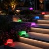 8x RGB LED Außenleuchte, Eiswürfel, IP44, Farbwechsel, Weiß, Glas, H 5,3 cm Bild 2