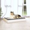 vidaXL Hundebett 91,5 x 64 x 9 cm Massivholz Kiefer, Weiß Bild 3