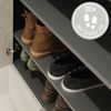 Mehrzweckschrank Castello-L Spiegeltür 2 Softeinzüge 30 Paar Stein : Stein / Grafit Bild 3