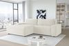 99rooms Tivoli Ecksofa Cordstoff POSO Creme Links mit Kissen Bild 1