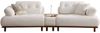 Sitzgruppe/Sofa Set "Bellora" 3+3+1 + Mittelkonsolentisch-Weiß/Türkisgrün Bild 5