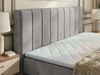Boxspringbett mit Matratze H4 ALVER KING, Doppelbett, gepolstertes Polsterbett, 7-Zonen-Multipocket-Kern H4, hohe Kopfteil - Topper Visco - Hellgrau Velvet Bild 5