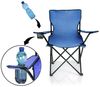 BigDean Campingstuhl Faltstuhl Campingstuhl Anglerstuhl Getränkehalter Klappstuhl (Packung, 1 St), Blau, Klappbar, Getränkehalter, Tragetasche Bild 4