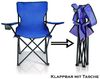 BigDean Campingstuhl Faltstuhl Campingstuhl Anglerstuhl Getränkehalter Klappstuhl (Packung, 1 St), Blau, Klappbar, Getränkehalter, Tragetasche Bild 3