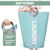 DOKEHOM 125L Großer Faltbarer Wäschekorb Hellblau XL 125L Stand Up Design Bild 5