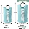 DOKEHOM 125L Großer Faltbarer Wäschekorb Hellblau XL 125L Stand Up Design Bild 3