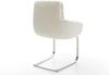 Freischwinger Abelia-Flex mit Armlehnen Teddystoff Beige Freischwinger flach Edelstahl Bild 5