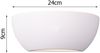 Wandlampe LED Gipsleuchte Weiß Up and Down, bemalbar, Breite 24cm Bild 3