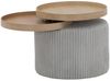 Beistelltisch MDF Polyester Hellgrau Bild 2