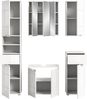 xonox. home Bad Solero X7WA9B01 Badkombination Badmöbel-Set Badmöbel in Weiß Nachbildung und weiß Hochglanz tiefzieh, ca. B/H/T: 169 x 193 x 34 cm Bild 3