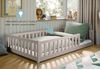 Kids Collective Kinderbett Bodenbett Bett mit Rausfallschutz & Lattenrost Montessori Bett Kinder (Jungen, Mädchen, Kinder, weitere Größen 80x160, 80x180, 90x190, 90x200, 140x200 cm), Jugendbett Einzelbett optional mit Matratze Kaschmir Kiefer 120x200 cm Bild 3