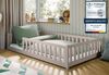 Kids Collective Kinderbett Bodenbett Bett mit Rausfallschutz & Lattenrost Montessori Bett Kinder (Jungen, Mädchen, Kinder, weitere Größen 80x160, 80x180, 90x190, 90x200, 140x200 cm), Jugendbett Einzelbett optional mit Matratze Kaschmir Kiefer 120x200 cm Bild 2