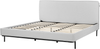 Bett mit Lattenrost CORIO 180 x 200 cm Stoff Hellgrau Bild 4