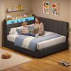 KIMENICH Jugendbett Polsterbett mit LED, Ladestation & Bettkas, Daybett, Schlafsofa (Ohne Matratze), Tagesbett für Schlaf- und Gästezimmer in 140x200 cm Bild 3