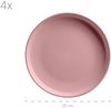 Geschirr Set für 4 Personen in modernem skandinavischem Design, 16-teiliges Kombiservice aus Keramik in Rosa Bild 4