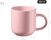 Geschirr Set für 4 Personen in modernem skandinavischem Design, 16-teiliges Kombiservice aus Keramik in Rosa Bild 2