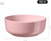 Geschirr Set für 4 Personen in modernem skandinavischem Design, 16-teiliges Kombiservice aus Keramik in Rosa Bild 3