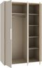 Forte WEXLIN Kleiderschrank 120 130, moderner Kleiderschrank, 2 Drehtüren, Kinder- und Jugendzimmer, Holzwerkstoff, Kaschmir|Beige|Mauvella Eiche Holzdekor, 126,3 cm breit x 193,7 cm hoch x 60 cm tief Bild 5
