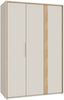 Forte WEXLIN Kleiderschrank 120 130, moderner Kleiderschrank, 2 Drehtüren, Kinder- und Jugendzimmer, Holzwerkstoff, Kaschmir|Beige|Mauvella Eiche Holzdekor, 126,3 cm breit x 193,7 cm hoch x 60 cm tief Bild 3