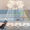 oyajia Deckenleuchte Leise Deckenventilator mit Beleuchtung, 85W Deckenlampe Mit Ventilator, LED fest integriert, Kaltweiß, Neutralweiß, Warmweiß, 6 Geschwindigkeit Blume Deckenleuchte,mit Fernbedienung Dimmbar Bild 3