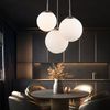 LED Hängeleuchte, 3 Flammig, Kugel, Glas satiniert, D 51,5cm Bild 3