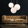 LED Hängeleuchte, 3 Flammig, Kugel, Glas satiniert, D 51,5cm Bild 5