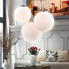 LED Hängeleuchte, 3 Flammig, Kugel, Glas satiniert, D 51,5cm Bild 4