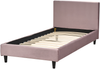 Bett mit Lattenrost FITOU 90 x 200 cm Samtstoff Rosa Bild 4