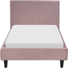 Bett mit Lattenrost FITOU 90 x 200 cm Samtstoff Rosa Bild 5