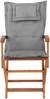 Set mit 2 Stühlen und Sitzkissen MAUI Akazienholz Grau Bild 5