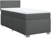 vidaXL Boxspringbett mit Matratze Dunkelgrau 90x200 cm Stoff 3285765 Bild 2