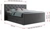 Boxspringbett KING VELEN, Doppelbett mit Multipocket-Matratze, Polsterbett mit Kopfstütze - 180x200 - Dunkelgrau Kunstleder - H3 Bild 5