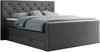 Boxspringbett KING VELEN, Doppelbett mit Multipocket-Matratze, Polsterbett mit Kopfstütze - 180x200 - Dunkelgrau Kunstleder - H3 Bild 3