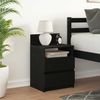 vidaXL Nachttisch mit 2 Schubladen Schwarz 40x33x60 cm 858562 Bild 3