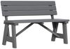 Outsunny Bank mit Rückenlehnen, 220kg belastbar (wetterfest Sitzbank aus Holz, 1-St, 2-Sitzer Gartenbank), für Balkon Terrasse, Garten, 116 x 56 x 80 cm, Grau Bild 2