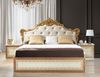 Interdesign24 Schlafzimmer-Set Giulia, (6-teilig, im ausgefallenem Barock Stil, inkl. Bett 160x200 cm mit Kopfteilpolsterung), in Hochglanz Beige/Gold Bild 2