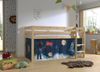 Kinderbett Karolina 210x114x106 Massivholz Natur Textilset Rakete Bild 2