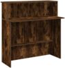 vidaXL Empfangstheke Räuchereiche 100x50x103,5 cm Holzwerkstoff 859028 Bild 2