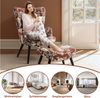 HomeMiYN Ohrensessel Relaxsessel Lehnstühle Patchwork Ohrensessel mit Hocker lesesessel, Chair Bild 4