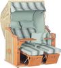 Sonnenpartner Gartenstrandkorb "Classic" 2-Sitzer, Halbliegemodell Kunststoffgeflecht in Seegrasopti Bild 3